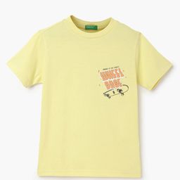 United Colors of Benetton Boys Typography Printed Round Neck Pure Cotton T-shirt-picture-27