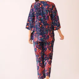 KAORI BY SHREYA AGARWAL Floral Printed Top With Trouser Co-Ords image 4