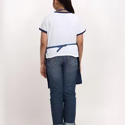 Arrabi Kids Blue & Beige Printed Apron With 2 Patch Pockets image 2