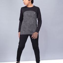 Technosport Boys Abstract Printed Antimicrobial Slim Fit Sports T-shirt-picture-25