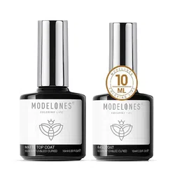 Modelones Set of 2 Gel Matte Top Coat & Base Coat Nail Polish-picture-25