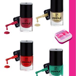 PERPAA Set Of 4 Trendy High-Shine Long-Lasting Non-Toxic Nail Polishes - 5ml Each-picture-6