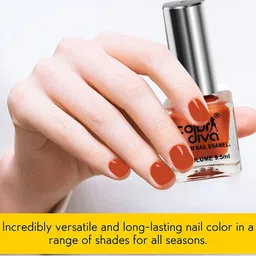 Adbeni Set Of 2 Premium Jazzy Nails Nail Enamel 9.5ml Each - Maroon & Nude Brown image 3