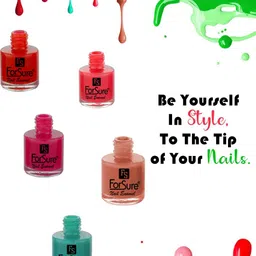 ForSure Rose Gold Set of 2 Nail Paints - 8ml Each - Neon Lime 116 - Bold Black 118 image 2