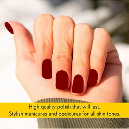 Adbeni Set Of 2 Premium Jazzy Nails Nail Enamel 9.5ml Each - Maroon & Nude Brown image 4