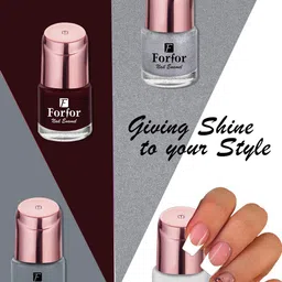 FORFOR Set Of 4 Perfect Stay Rose Gold Glossy Nail Polish 6ml Each image 3