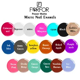FORFOR Set Of 2 Power Matte Long Lasting Nail Polishes 6ml Each - Shades 106 & 107 image 3