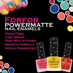 FORFOR Set Of 2 Power Matte Long Lasting Nail Polishes 6ml Each - Shades 106 & 107 image 2