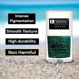 krayons Set Of 3 Glitter Quick-Dry Long-Lasting Nail Paint - 5ml each image 4