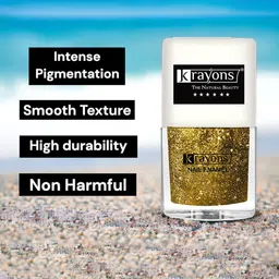 krayons Set Of 3 Glitter Quick-Dry Long-Lasting Nail Paint - 5ml each image 2