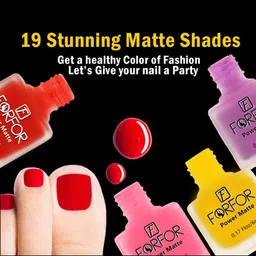 FORFOR Set Of 2 Power Matte Long Lasting Nail Polishes 6ml Each - Shades 106 & 107 image 5