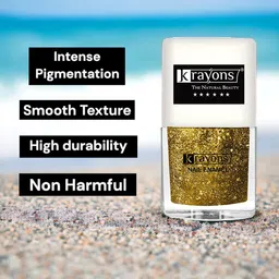 krayons Set Of 3 Glitter Quick-Dry Long-Lasting Nail Paint - 5ml each image 5