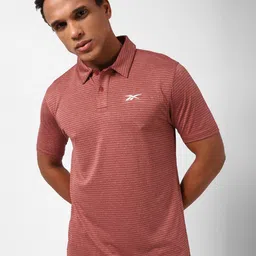 Reebok Printed Slim-Fit Ess Polo Collar T-Shirt-picture-18