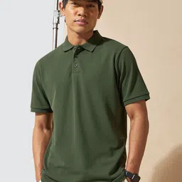 cult Cultsport Men Pure Cotton Polo Collar T-shirt-picture-20