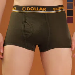 Dollar Bigboss Men Solid Pack of 5 Combed Cotton Double Pouch Support Trunk MDTR-07-PO3-1 image 1