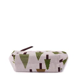 HOUSE OF QUIRK Green Printed Multi-utility Travel Pouch image 3