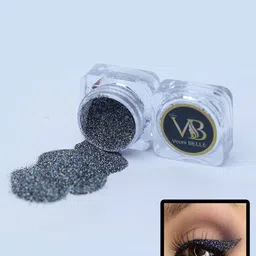 Veoni BELLE Holographic Ultra Fine Iridescent Laser Glitter Eyeshadow Powder-Dark Starlit-image-54