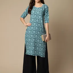 7threads KALINI Women Pack Of 2 Printed Summer Sheers Crepe Kurta image 2