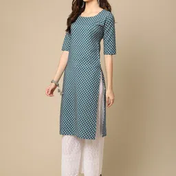 7threads KALINI Women Pack Of 2 Printed Printed Summer Sheers Crepe Kurta image 3