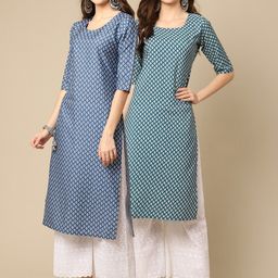 7threads KALINI 2 Women Multicoloured Floral Printed Crepe Kurta-picture-12