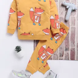 Toonyport Kids Animal Printed Round Neck Pure Cotton Sweatshirt With Joggers-image-17