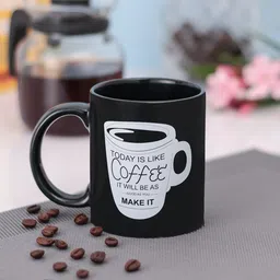 CLAY CRAFT Black & White Printed Ceramic Mug-picture-41