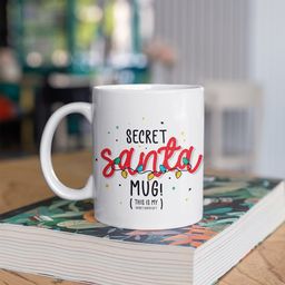 Oye Happy White & Red Secret Santa Printed Ceramic Glossy Mugs-picture-8