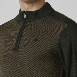 Peter England Casuals Self Design Acrylic Pullover image 2