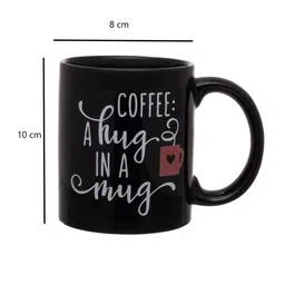 CLAY CRAFT Black & White 2-Piece Printed Ceramic Mugs Set image 4