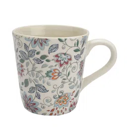 MIAH Decor White & Green Set Of 4 Handcrafted Printed Stoneware Matte Mugs image 4