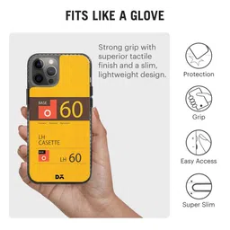 DailyObjects Brown & Yellow Printed LH Cassette iPhone 12 Pro Max Phone Case image 4