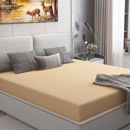 DREAM CARE Cotts Wonder Beige Waterproof Double King Mattress Protector-picture-48