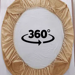 DREAM CARE Cotts Wonder Beige Waterproof Double King Mattress Protector image 4