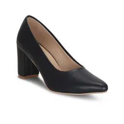 Get Glamr Block Heeled Pumps image 4