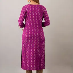 ftDiva Ethnic Motifs Printed Straight Kurta image 5