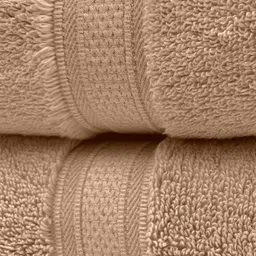 Aura Set Of 2 Flax Yellow Solid 650 GSM Super Absorbent Pure Cotton Hand Towels image 2