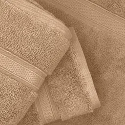 Aura Set Of 2 Flax Yellow Solid 650 GSM Super Absorbent Pure Cotton Hand Towels image 3