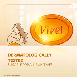 Vivel 3Pcs Glycerin Bathing Bar Soap with Pure Almond Oil & Vitamin E - 125g each image 2