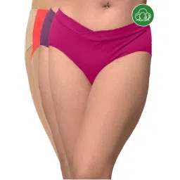 Inner Sense Plus Size Organic Cotton V Band Panties (Pack of 4)-image-59