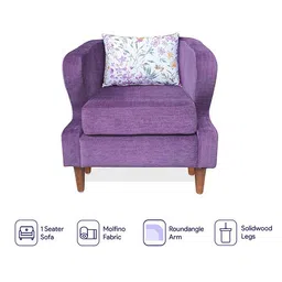 arra Atlantic Lounge Chair in Purple Matte Colour image 4
