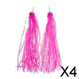 loom tree LOOM TREE® 4xBike Streamers Tricycle Kids Girls Handlebar Grip Tassels 2 Pack Pink | Cycling | Bicycle Components & Parts | Handlebar Grips Tape & Pads image 2