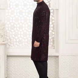 ARRUGA Men Ethnic Motifs Embroidered Regular Thread Work Kurta with Pyjamas image 5