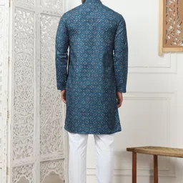 Anouk Men Floral Printed Regular Sequinned Kurta with Pyjamas image 3