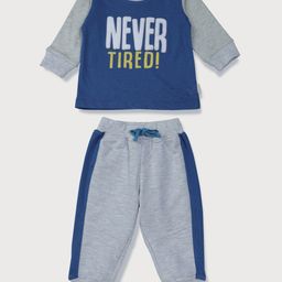 Gini and Jony Girls Blue & Grey Printed T-shirt with Pyjama-picture-7
