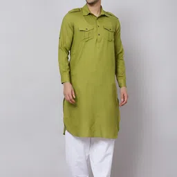 Sultan The King Of Kurta Shirt Collar Straight Kurta with Pyjamas image 1