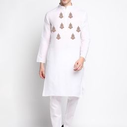 DEVOILER Ethnic Motifs Printed Regular Kurta With Pyjamas-picture-19