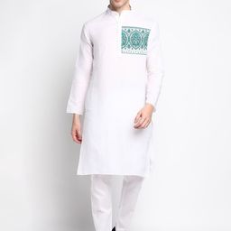 DEVOILER Ethnic Motifs Printed Regular Kurta with Pyjamas-picture-30