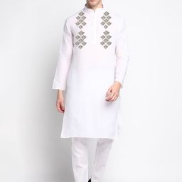 DEVOILER Ethnic Motifs Printed Kurta with Pyjamas-picture-29