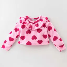 CrayonFlakes Girls Conversational Printed Polar Fleece Top With Skirt image 3