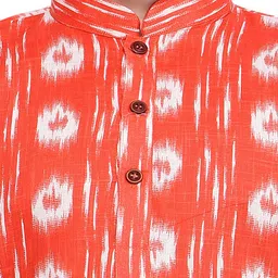 Jeetethnics Boys Orange Printed Regular Kurta with Pyjamas image 5